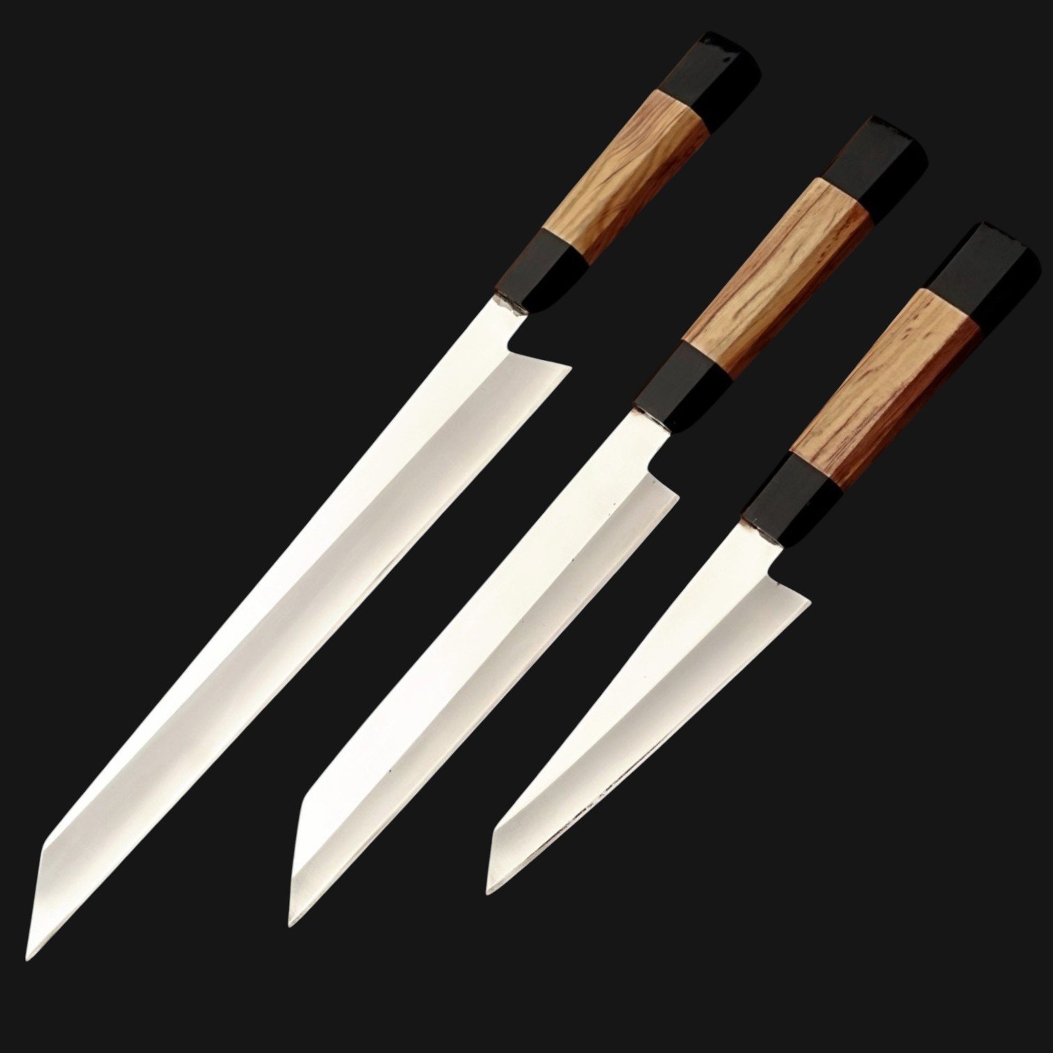handmade japanese kiritsuke knife set 3 piece forged chef knives handmade japanese kiritsuke knife set 3 piece forged chef knives