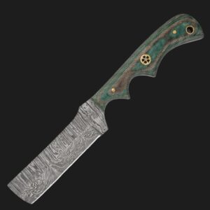 bodacious bull cutter knife damascus steel micarta handle