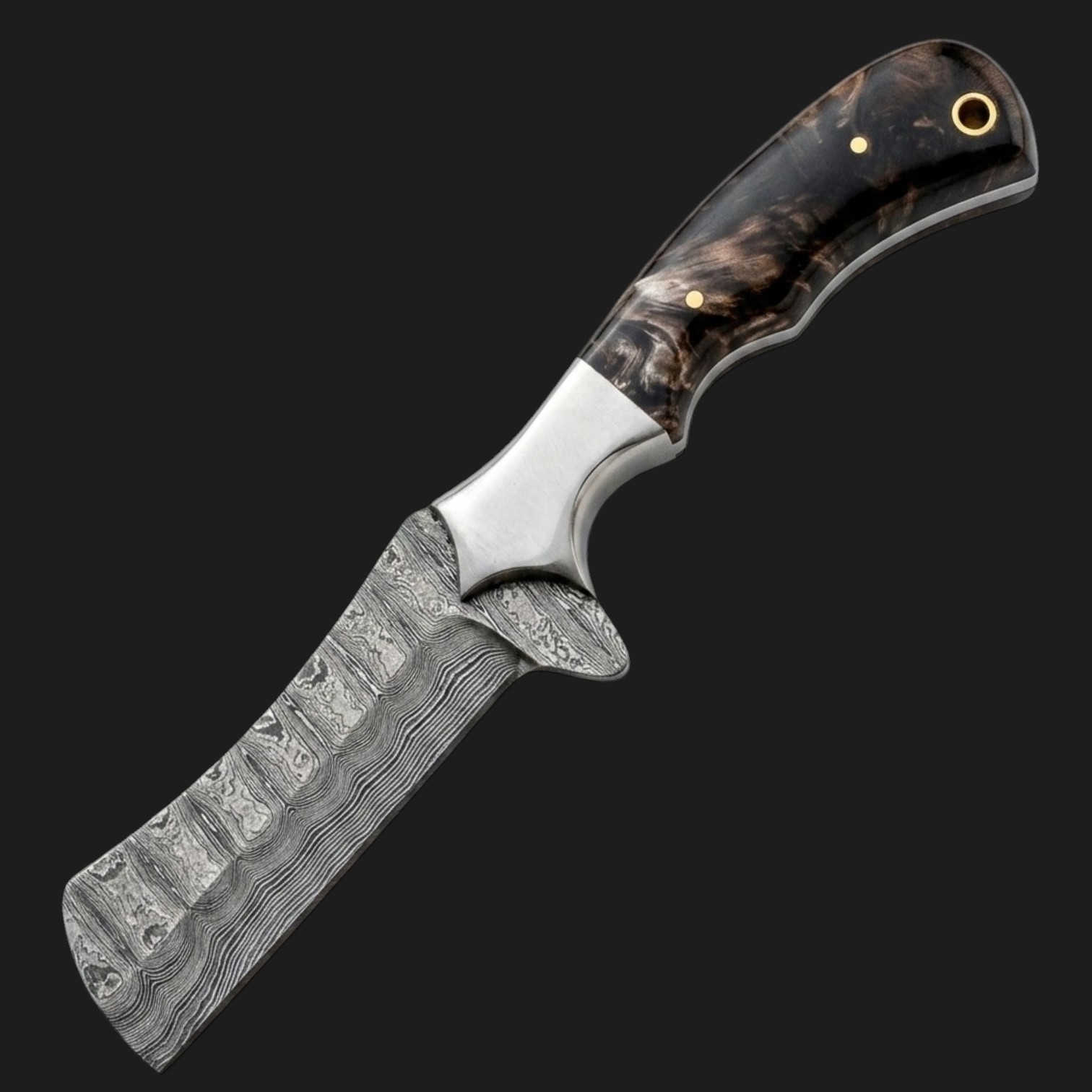 bodacious bull cutter knife premium damascus & burl wood bodacious bull cutter knife premium damascus & burl wood
