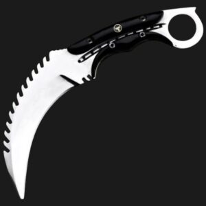 bodacious sawback karambit knife with black g10 handle